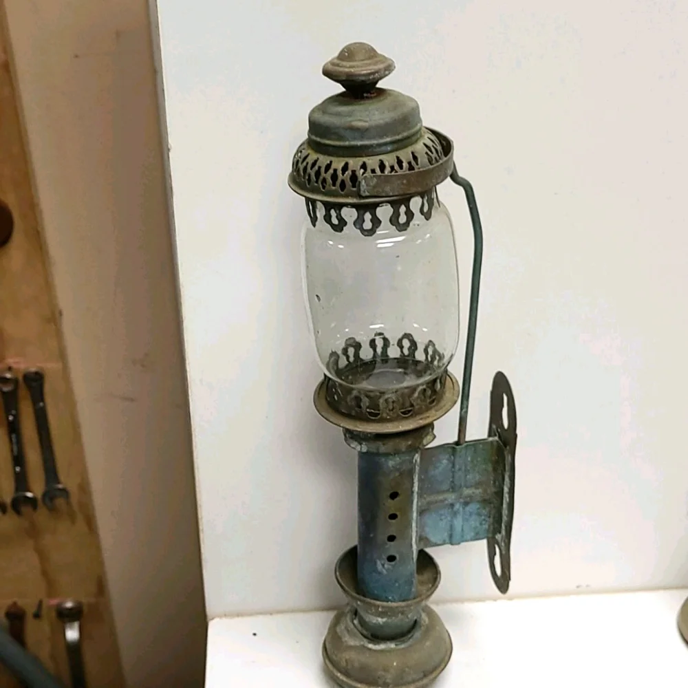 Antique Great Western Railway rustic oxidized Copper  Wall Lantern vintage